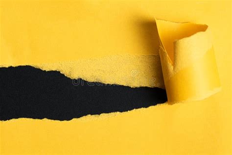 Yellow Torn Paper Stock Image Image Of Space Text 246147031