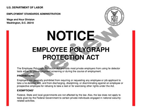 Clark Nevada Employee Polygraph Protection Act EPPA Poster | US Legal Forms