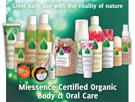 Miessence Certified Organics Are Made Using Only Natural And Organic Ingredients No Nasties