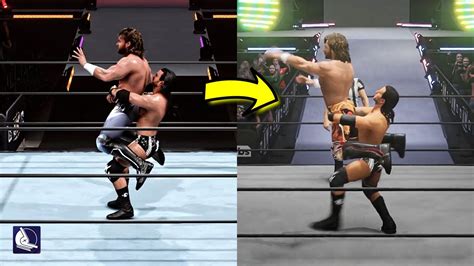 AEW Video Game Vs WWE 2K22 Animation Comparison YouTube