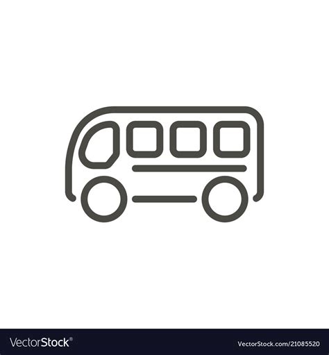 Bus Icon Line Travel Symbol Royalty Free Vector Image