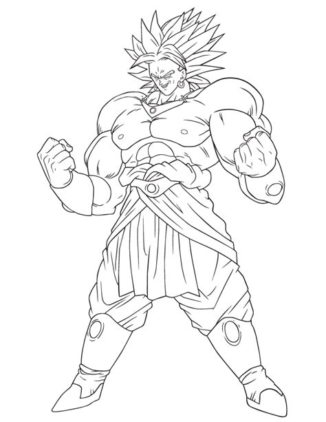 Broly Super Saiyajin Dragon Ball Z Kids Coloring Pages