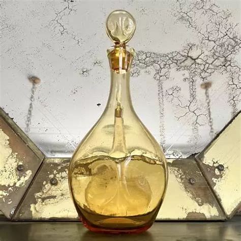 Art Deco Amber Gold Decanter By Whitefriars S In Antique Decanters