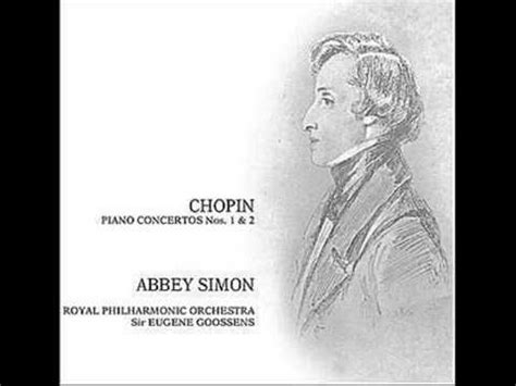 Abbey Simon Plays Chopin Piano Concerto No Complete Youtube