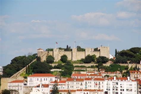 Lisbon Castle stock photo. Image of europe, rooftops - 15200268