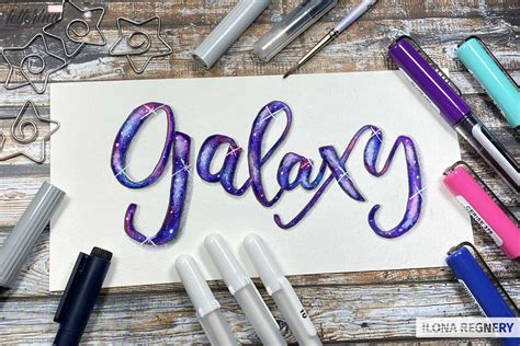 Galaxy Lettering How To Create Stunning Galaxy Letters Using Brushpens