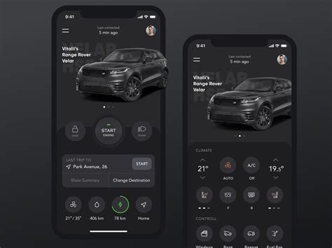 Range Rover Connected Car Mobile App By Vitalii Prokopenko On Dribbble