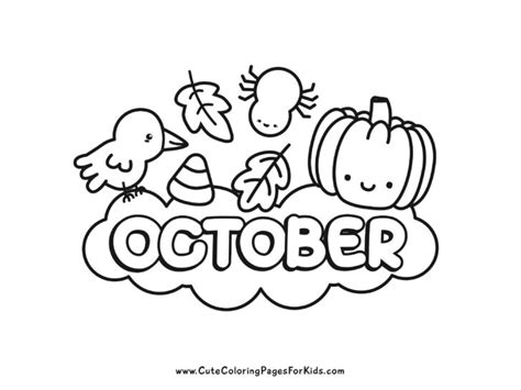 October Coloring Pages Cute Coloring Pages For Kids