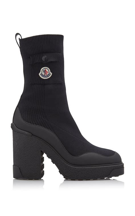 Moncler Splora Knit Ankle Boots In Black Lyst