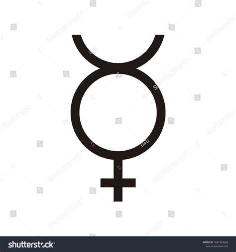 Hermaphrodite Flat Icon Sexual Orientation Concept Stock Vector