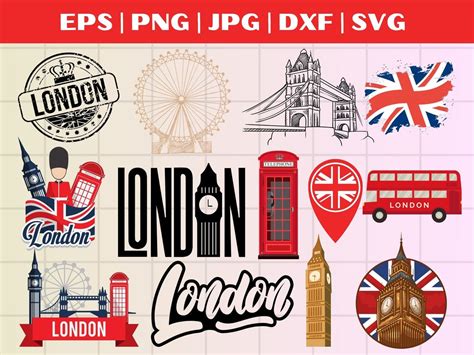 London Svg Bundle London Eye Svg London Bridge Svg London Illustration ...