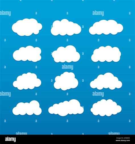 Diferentes formas de nubes Imágenes vectoriales de stock Alamy