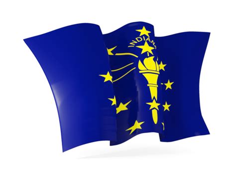 Waving Flag Illustration Of Flag Of Indiana