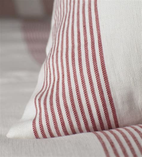 Red Ticking Striped Duvet Cover Secret Linen Store