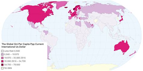 The Global Gni Per Capita Ppp Current International Us For The Year