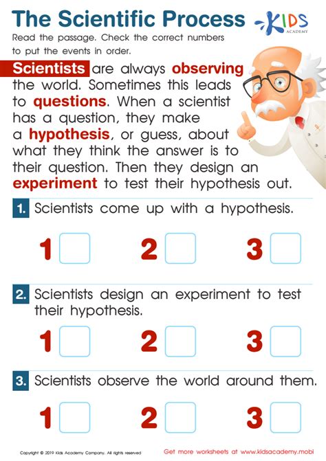 The Scientific Process Worksheet for kids - Worksheets Library