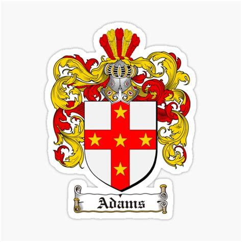 "Adams Coat of Arms T-Shirt / Adams Family Crest T-Shirt" Sticker for ...