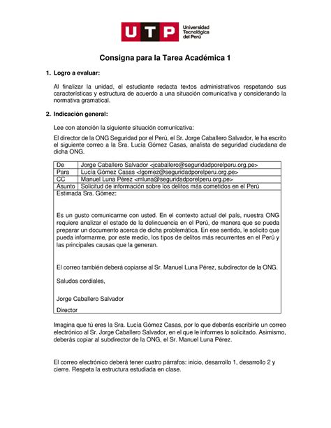 Consigna Tarea Acad Mica Consigna Para La Tarea Acad Mica Logro