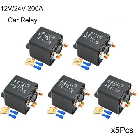 Aliexpress Buy 5Pcs High Power Car Relay 12V 24V 200A Car Truck