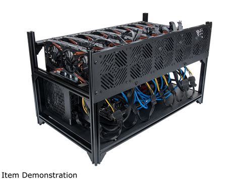 Rosewill 8 GPU Mining Case Open Air Stackable Frame Dual PSU Support