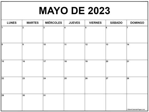 Calendario Del Mes De Mayo Para Imprimir Image To U