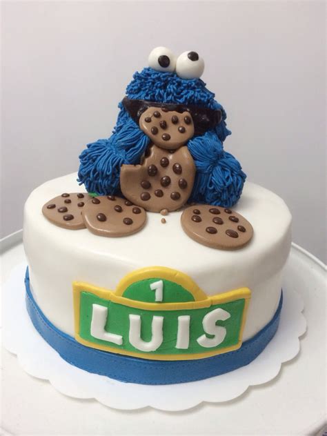 Cookie Monster Cake For Luis 1st Birthday Made With ️ Pinterest