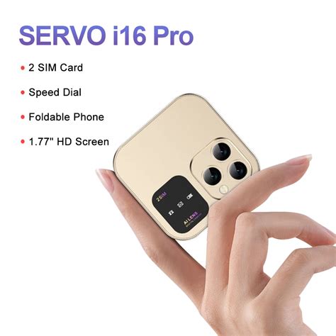 SERVO I16 Pro Mini Tel Fono M Vil Plegable Tarjeta SIM Dual Radio FM