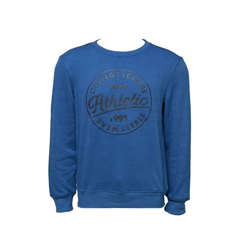 Sudadera George Talla EG Cuello Redondo Puños Acanalados Azul Walmart