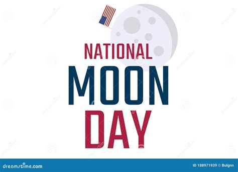 National Moon Day July 20 Holiday Concept Template For Background