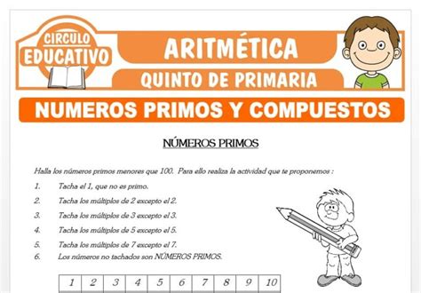 Los Números Primos Y Compuestos Para Quinto De Primaria Fichas Gratis