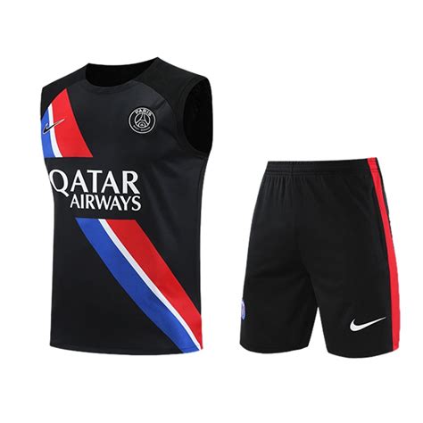 Tutte Le Kit Canotta Allenamento Pantaloncini PSG Nero Rosso Blu 2023