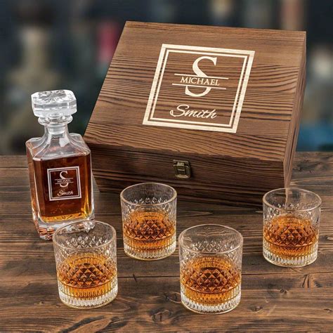 Oakhill Personalized 7 Pc Luxury Truman Whiskey Decanter Set