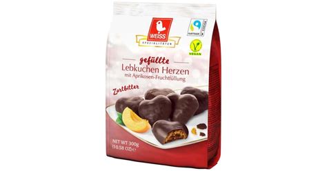 Weiss Lebkuchenherzen Gef Llt Zartbitter Sweets Ch