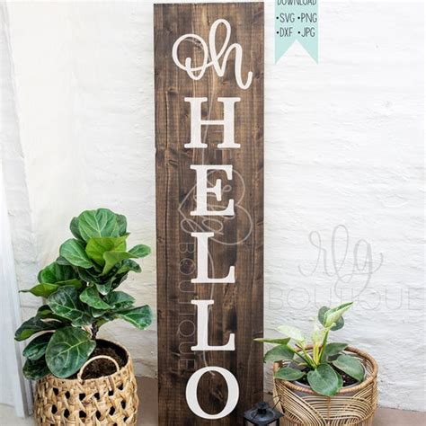 Oh Hello There Porch Stencil For Wood Sign Reuseable Stencil Etsy