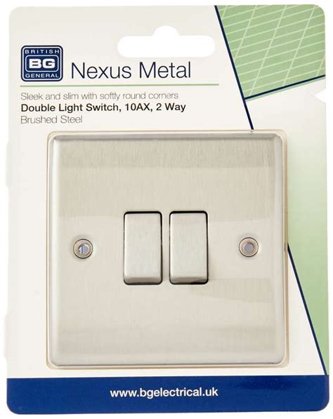 Bg Nexus Nbs42 Twin Light Switches Brushed Steel 5 Pack At Amazon For