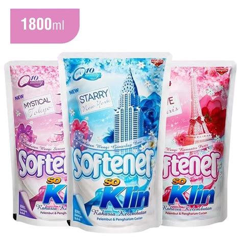 Jual Softener So Klin Pelembut Pewangi Pakaian 1800 Ml All Varian