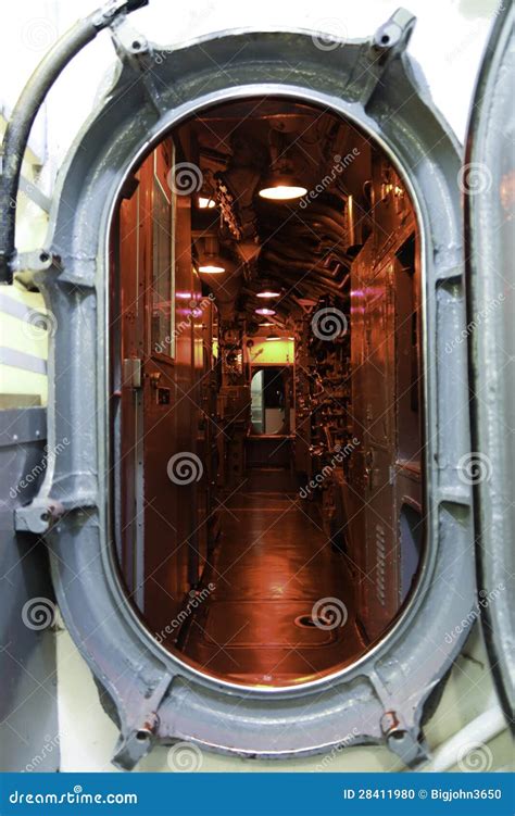 Door Inside A Submarine Stock Photo Image Of Glow Naval 28411980