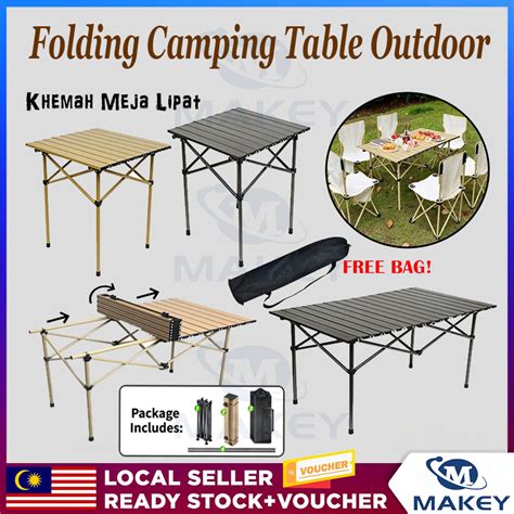 Stock Ready In Msiafolding Camping Table Outdoor Picnic Hiking Bbq