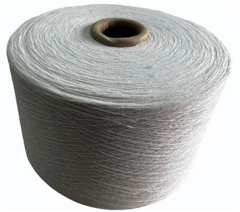 Twisted 3 Ply Bleach White Cotton Blended Yarn For Textile Industry