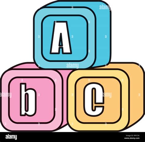 alphabet blocks toys icons Stock Vector Image & Art - Alamy