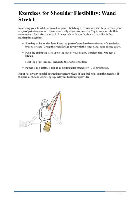 Text Exercises For Shoulder Flexibility Broom Stretch Healthclips