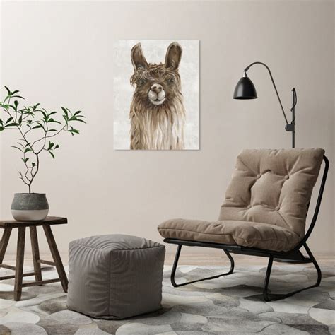 Alpaca Wall Art Canvas Modern Alpaca Art Alpaca Painting Etsy