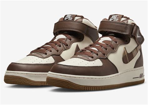 Nike Air Force 1 Mid Brown Plaid DV0792-100 Release Date | SBD