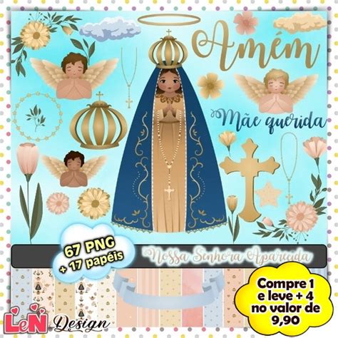 Kit Digital Nossa Senhora Aparecida 2 Elo7 Produtos Especiais