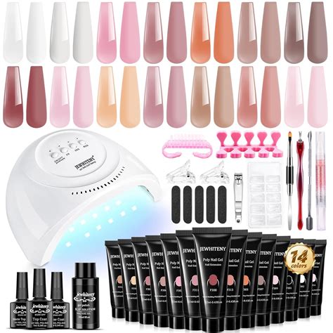 Amazon Jewhiteny Colors Poly Extension Gel Nail Kit With Nail