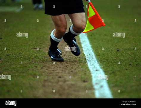 Linesman at a football match Britain UK Stock Photo - Alamy