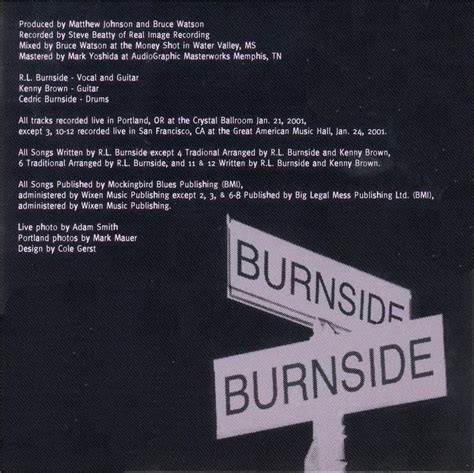 Release “burnside On Burnside” By R L Burnside Cover Art Musicbrainz