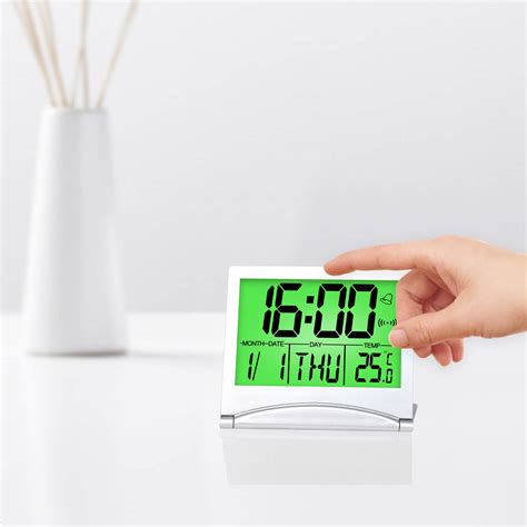 Digital Travel Alarm Clock with Green Backlight - Betus