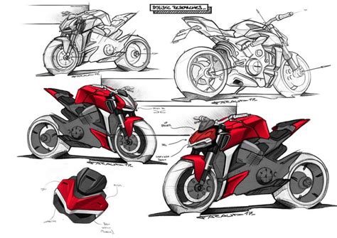 Design Ducati Streetfighter V4 S 02 Concept Motorcycles Sketches