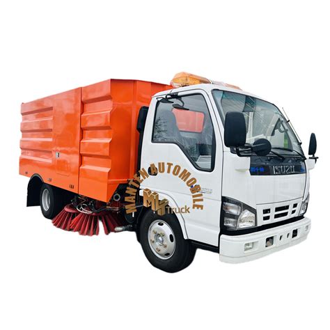 Isuzu Npr Truck Mounted Superstructure Of Vacuum Road Sweeper With